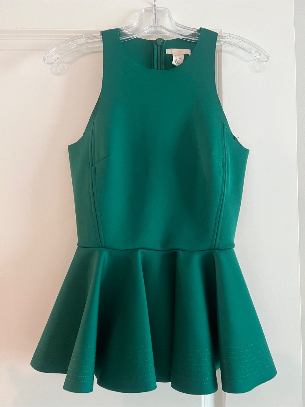 H&M Women’s Emerald Green Peplum Top